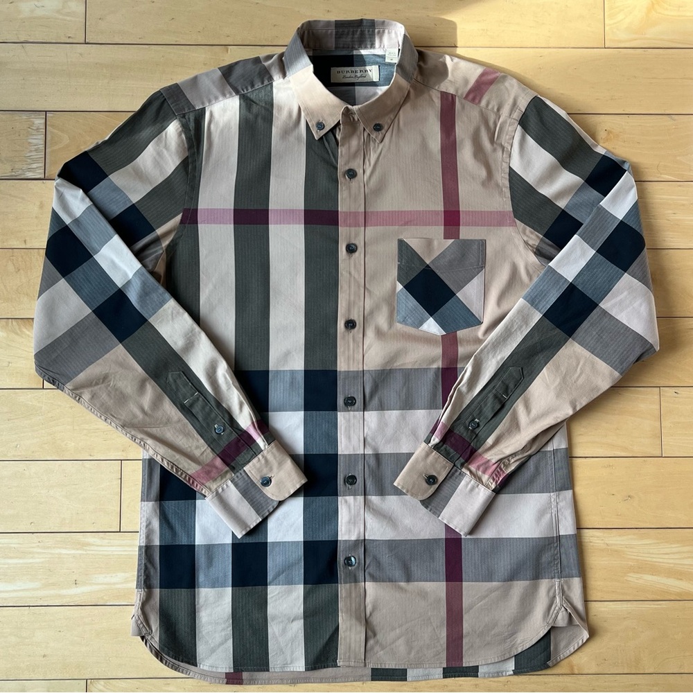 Burberry Check Button Down Shirt